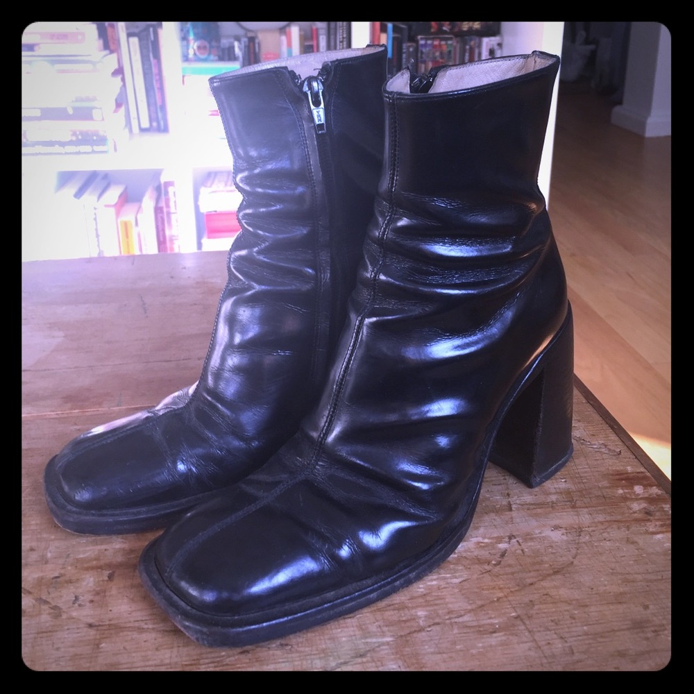 Patent Leather Freelance Boots, US Size 6.5